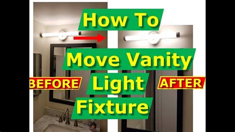 how to move vanity light junction box|how to move light fixtures.